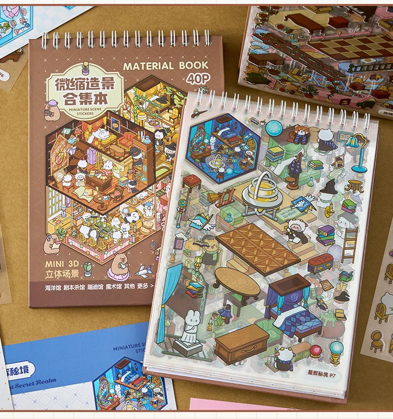 Kawaii 20in1 3D Cartoon Aufkleber - DIY, 190x135mm