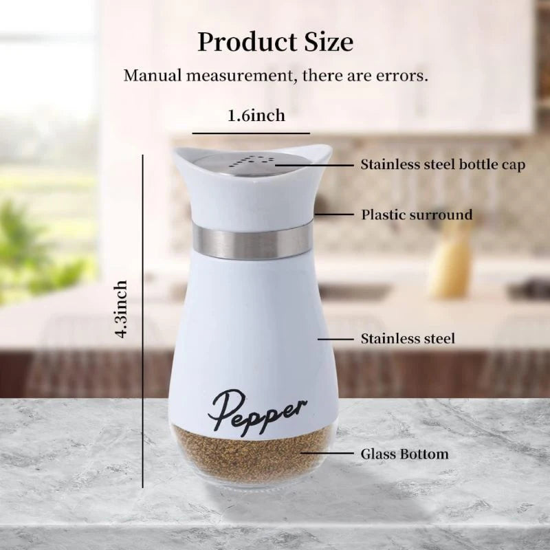 DUTRIEUX Gewürzset Edelstahl Glas - 2 Stück 150ml 12cm