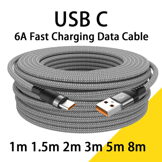 YUAIJAM USB-C Kabel - 6A, Länge 1-8 m, Typ-C zu Typ-C