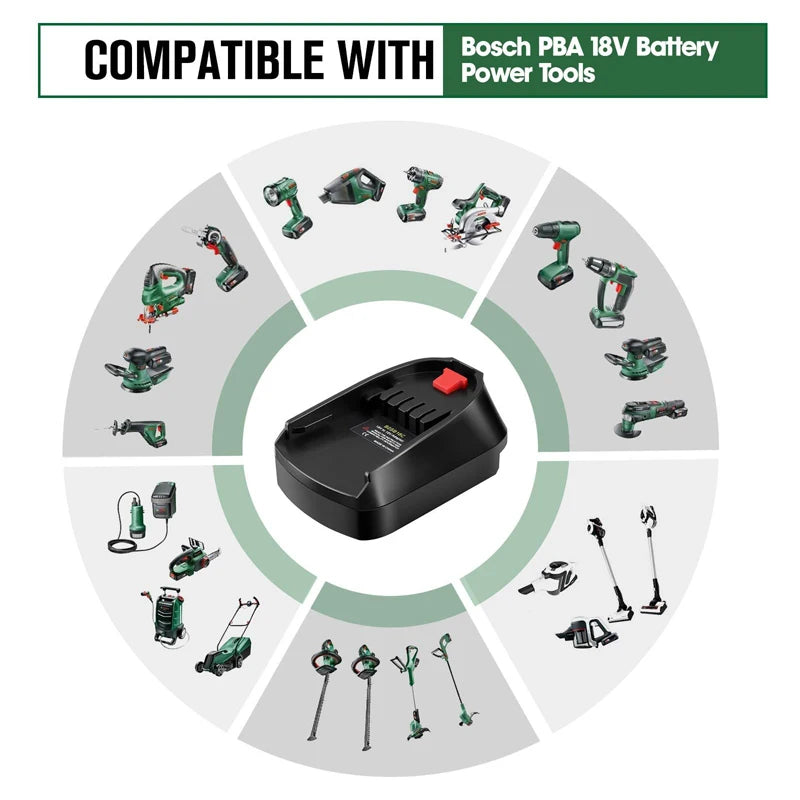 Batterie Adapter Verwendung Für Bosch Li-ion Batterie BAT618 Auf Heim Lithium Elektrisch Elektrowerkzeug Ersetzen Alle 18V Grün Blau Adapter