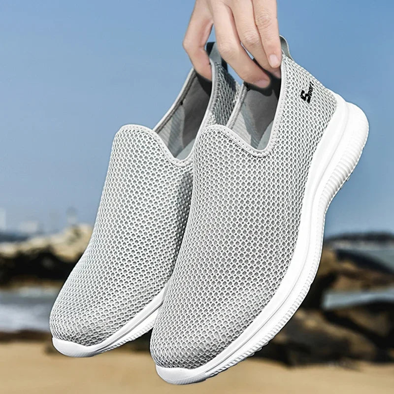 Herren Sneakers Atmungsaktiv Sommer Unisex Casual Schuhe Outdoor Rutschfest Mesh Loafers Walking Leicht Mode Männlich Tennis Schuhe