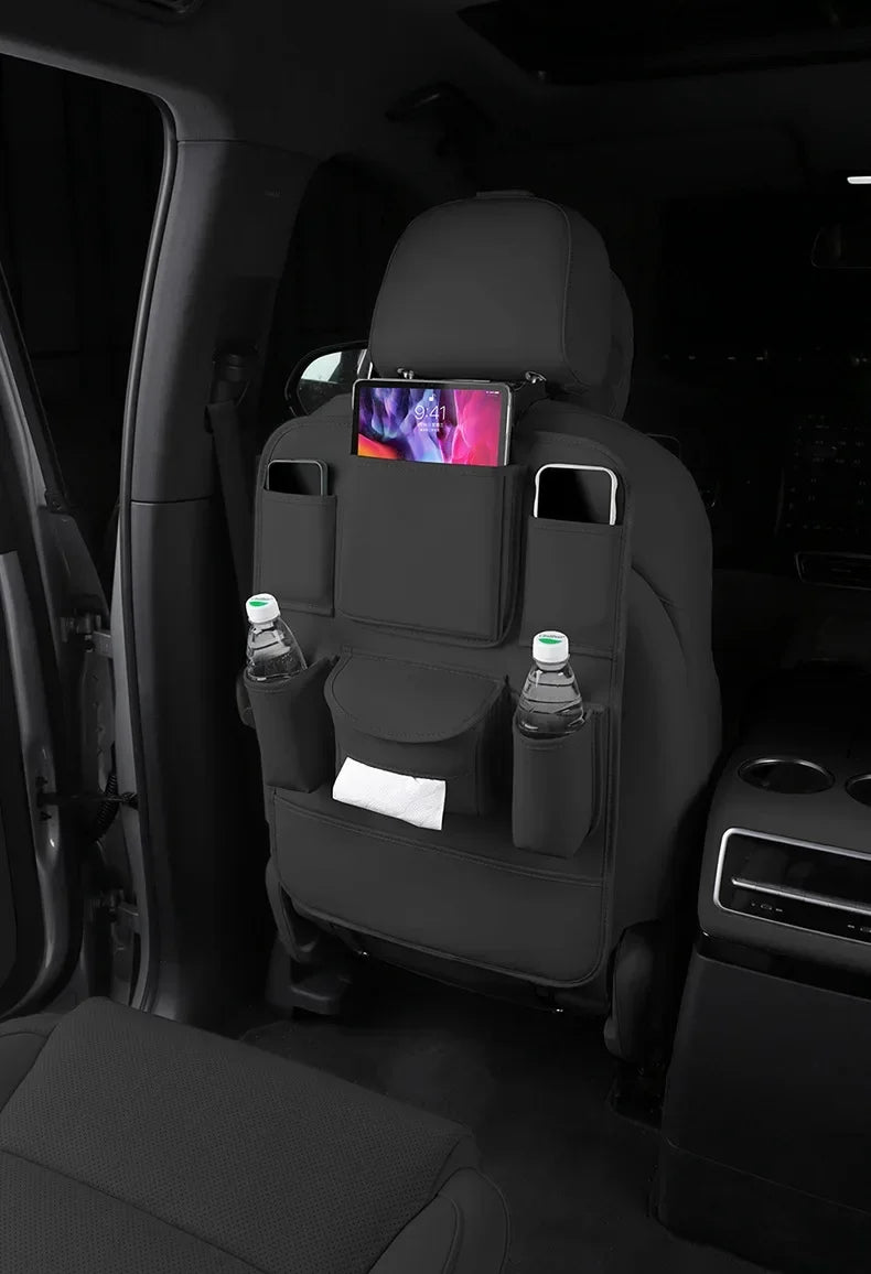 Car Seat Back Storage Bag Large Capacity PU Leather Car Backseat Organizer Storage Bag for Li Lixiang L6 L7 L8 L9 2022 2023 2024