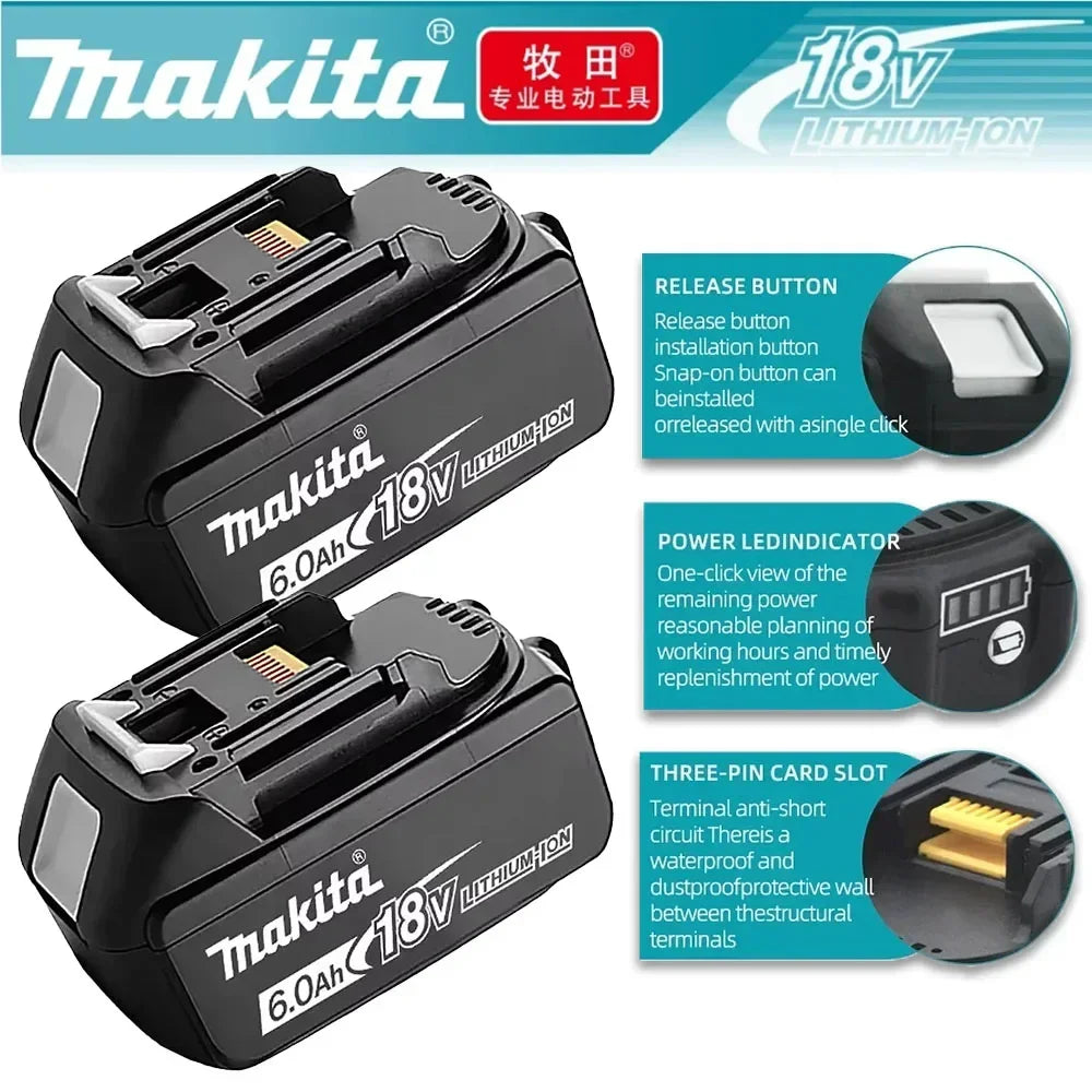 Makita L 18V Li-Ion Akku Schnellladung - 6.0Ah LED BL1860