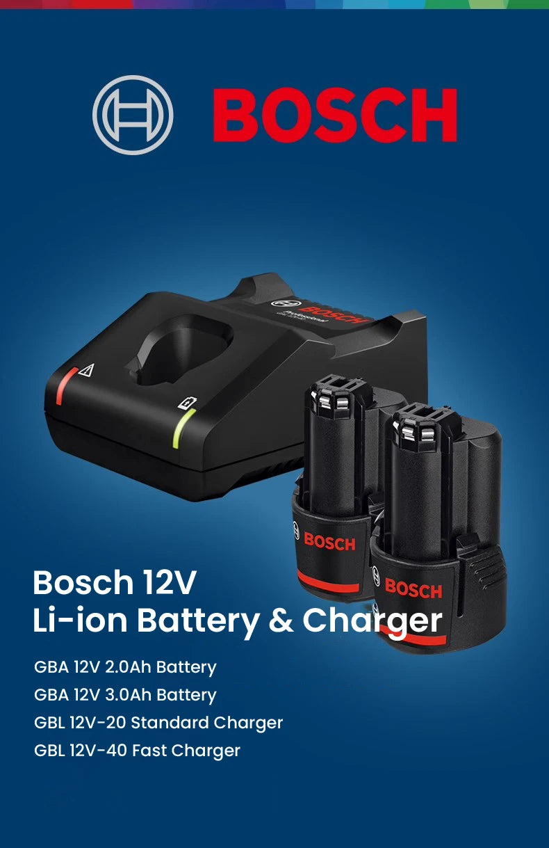 BOSCH 12V 2.0Ah 3.0Ah Li-ion Battery Charger Compatible With 10.8V 12V Power Tool Suit For 12V Electrical Drill Rotating tool