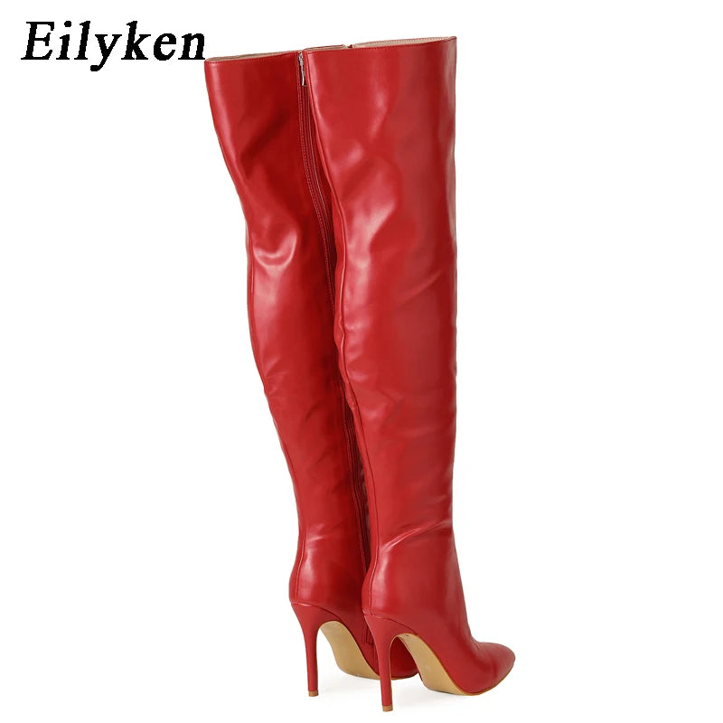Damen-Stiefel 2025: Elegant-Vintage Over-Knee - Trendy Lady Collection