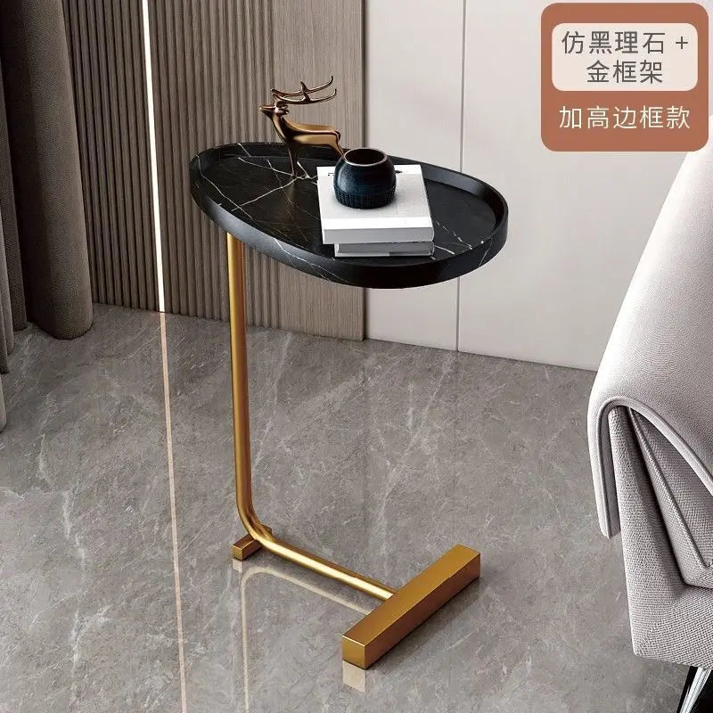 Home Small Apartment Mini Side Table Movable Coffee Table Livingroom Sofa Corner Storage Rack Minimalist Lightluxury Furniture