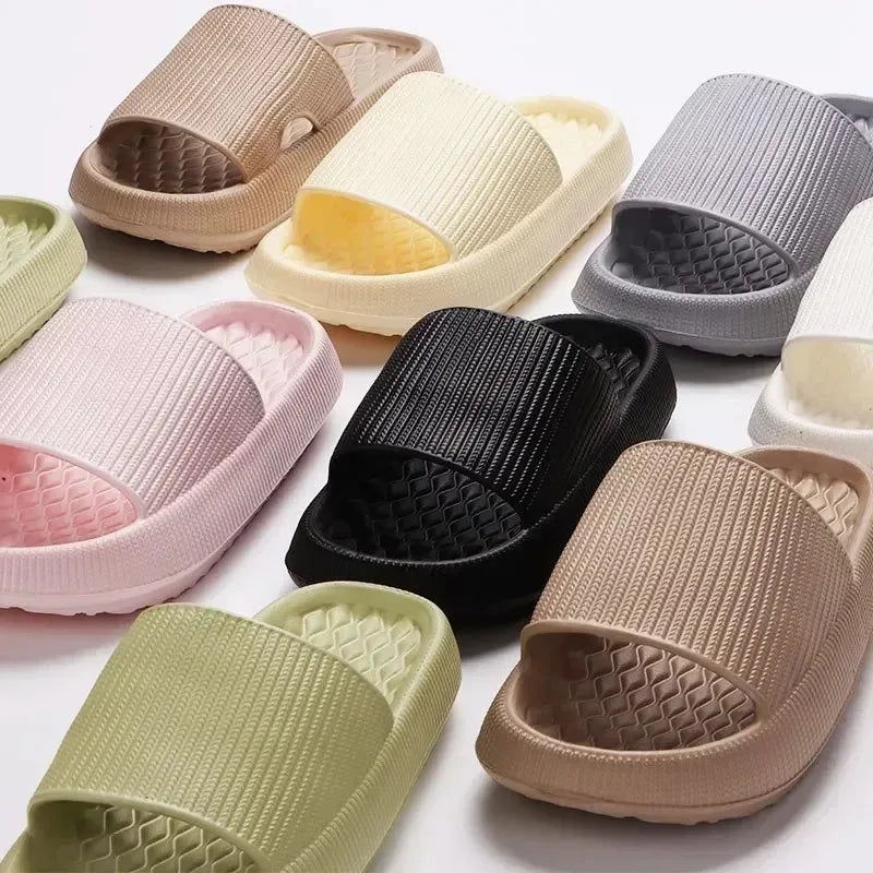 Frauen Dick Plattform Cloud Hausschuhe EVA Weich Sohle Kissen Slides Sommer Strand Flip Flops Frauen Rutschfest Badezimmer Heim Hausschuhe