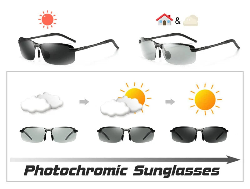 Sonnenbrille 2025: Photochromic Fishing Polarized - Chameleon Day Night Vision Driving Eyewear Collection