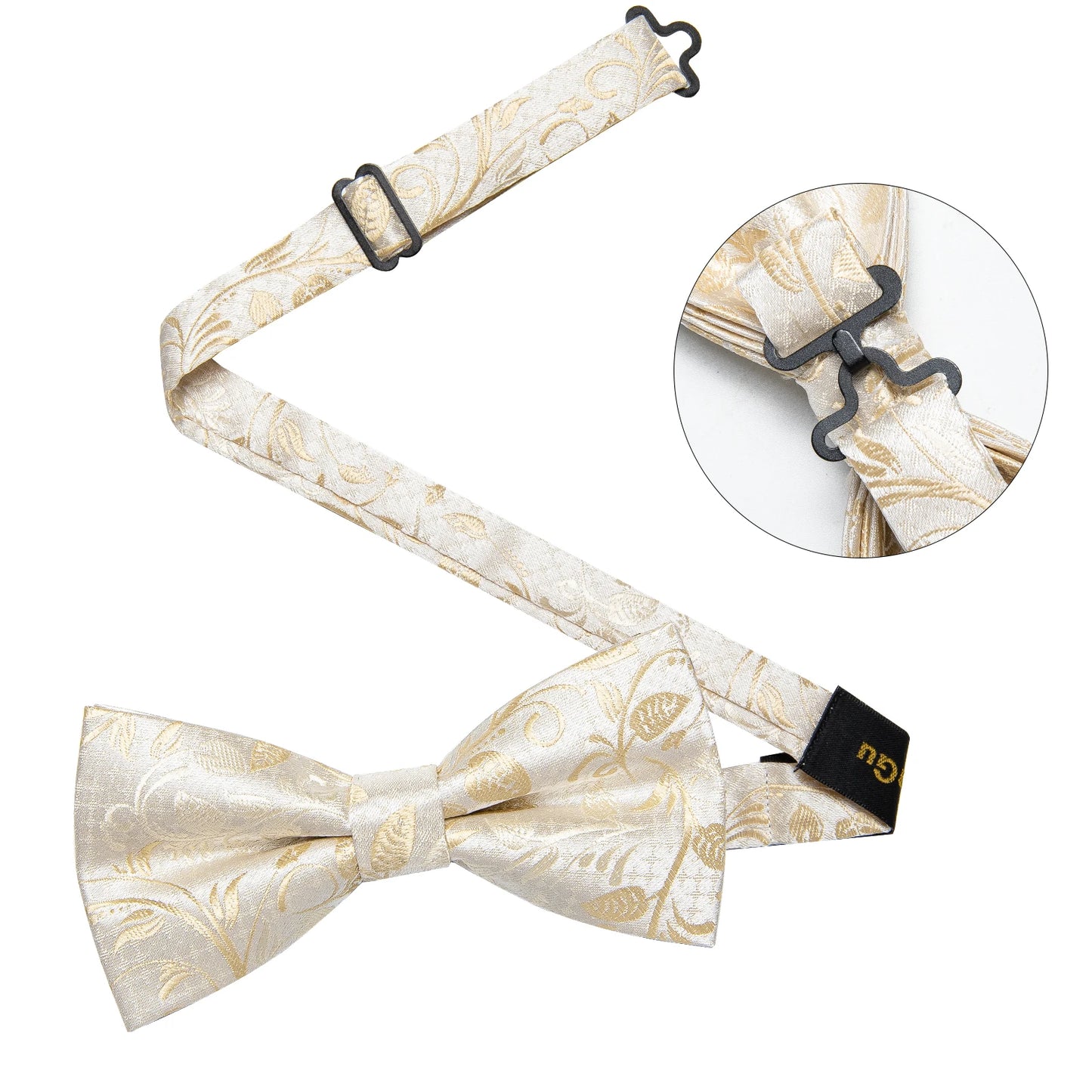 Designer Men's Silk Bowties Pocket Square Cufflink Set for Man Wedding Pre-tied Bow Ties Fashion Butterfly Knot Business Bowties