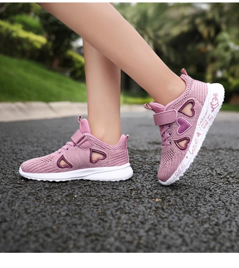 Mädchen Casual Schuhe 2025 - Leicht Mesh Sneakers Kinder Sommer - Frühling Herbst Tenis Süß Sport Cartoon Weiblich Laufen Socken Schuhe