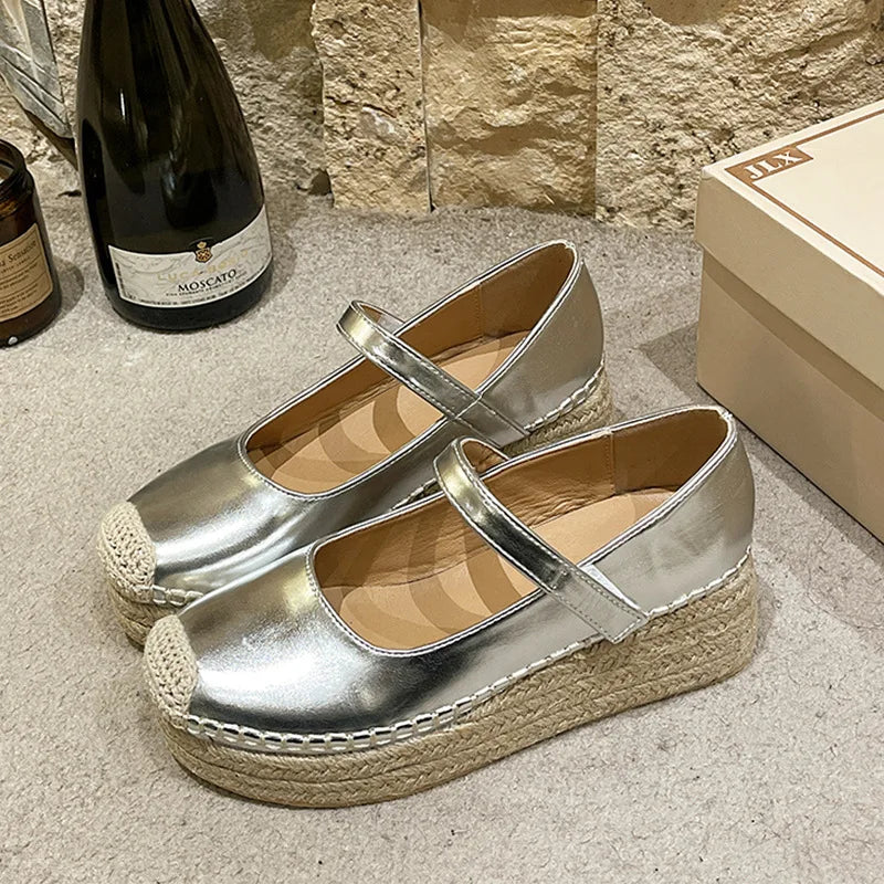 High Heels Women Shoes New Weave Wedges Platform Dress Party Shoes 2025 Spring Women's Rome Sandals Pumps Female Zapatillas