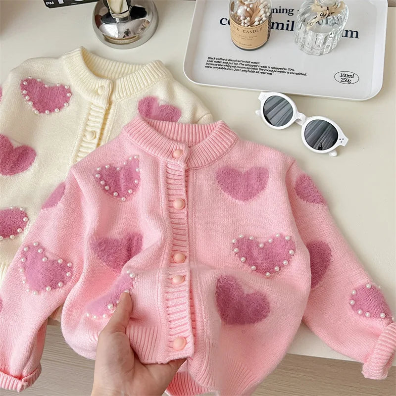 CN Zhejiang 2905 Korean Style Strickjacke Mit Schleife - Größe 3-6 Jahre, Polyester, Reguläre Länge