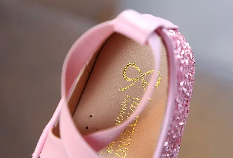 Mädchen Prinzessin Schuhe 2025 - Frühling Herbst Baby Weiche Sohle Tanz Ballet Flats - Rosa Bling Süße Schuhe 7-13J Größe 26-35