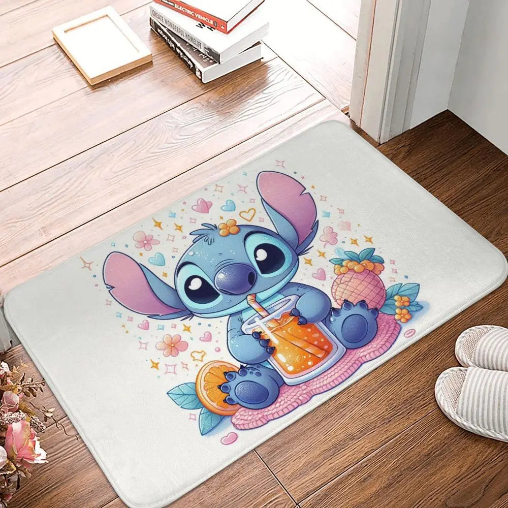 Custom Cartoon Stitch Floor Door Kitchen Bathroom Mat Anti-Slip Outdoor Doormat Bedroom Balcony Entrance Rug Carpet Footpad