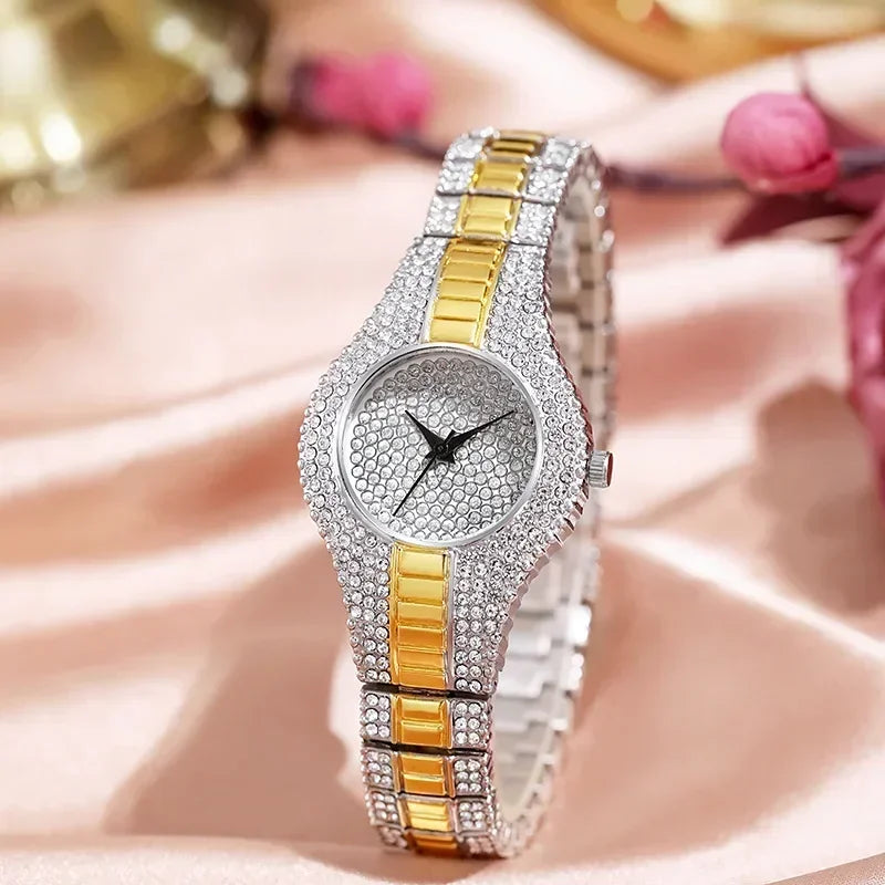 Neu Luxus Marke Strass Diamanten 2025 - Frauen Uhren Quarz Armband Dress Bangle Uhr - Damen Armbanduhren Uhr Reloj Mujer