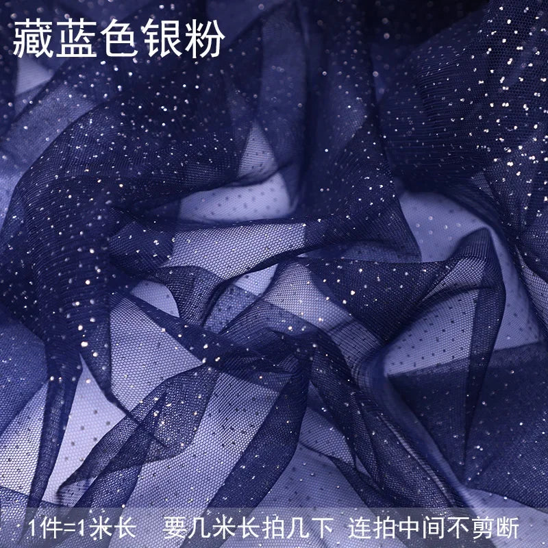 TüllPro Glitzer-Tüll - Chiffon Polyester 160cm Reißfest