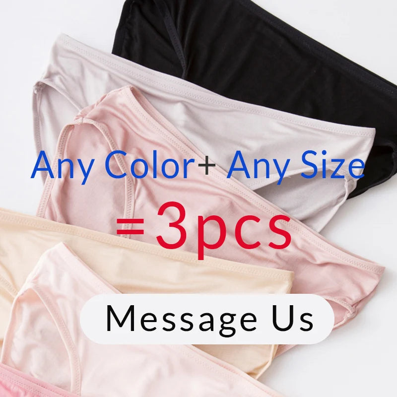 SuyaDream 3Stk/Los Frauen Höschen 100% Natürlich Seide Low-Rise Slips Gesund Basic Alltag Tragen Unterwäsche 2022 Neu Intimates