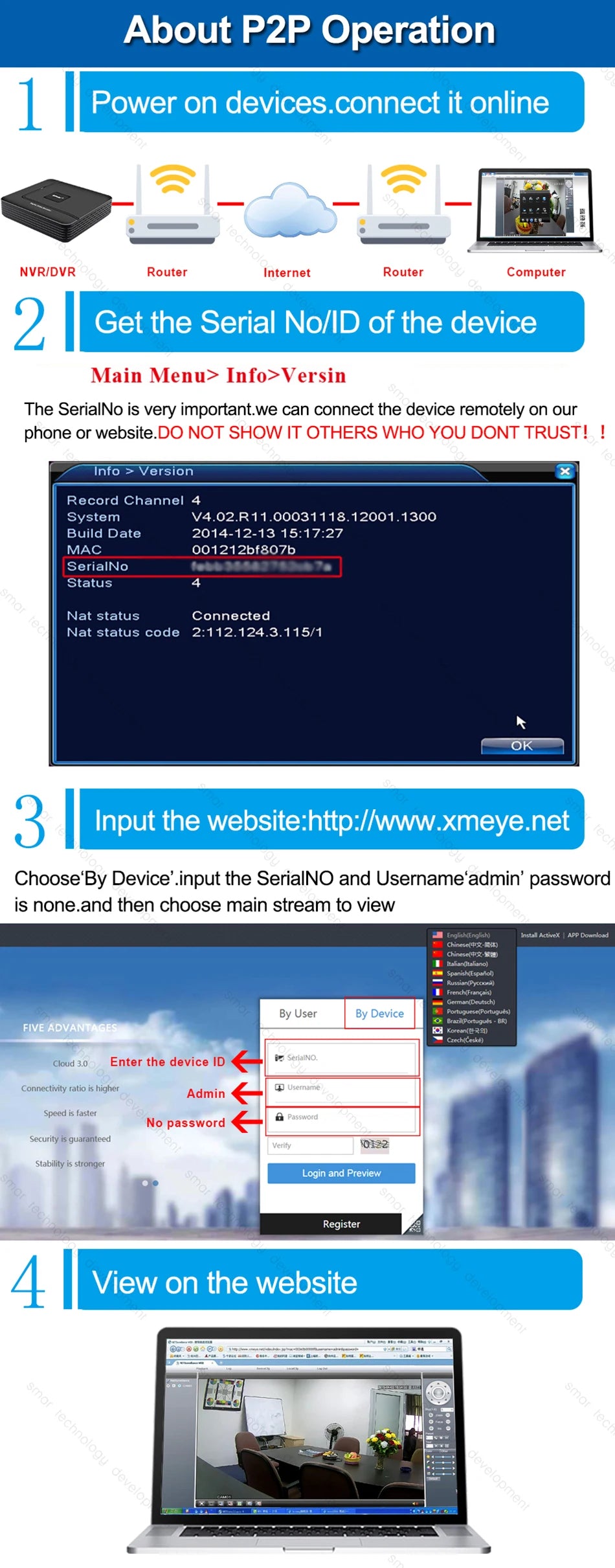 DVR-System 2025: Smar 5 in 1 CCTV Mini DVR TVI CVI AHD CVBS - IP Camera Digital Video Recorder 4CH 8CH 5MP NVR Security Onvif Collection