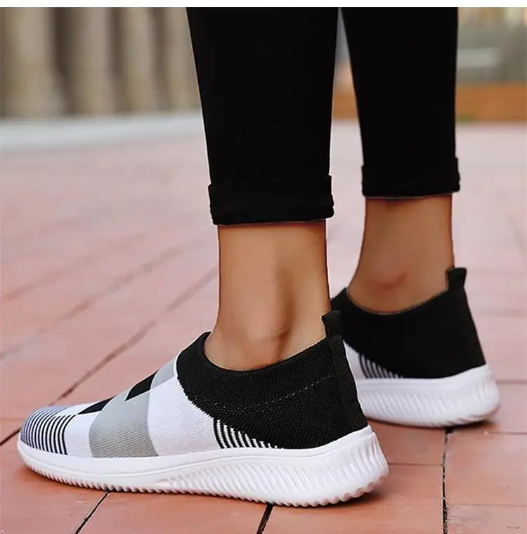 Sneaker Woman Fashion Flat Ladies Shoes Breathable Womens Sneakers Slip On Sock Shoes Trainers Zapatos De Mujer Women's Sneakers