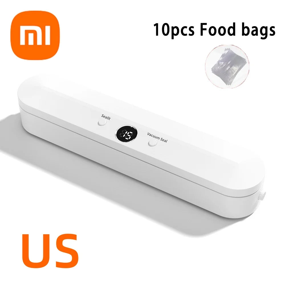 Xiaomi Automatische Vakuum Versiegelungsmaschine Für Lebensmittel Aufbewahrung 220V Versiegelungsmaschine Für Vakuum Verpackung 10Stk Gratis Lebensmittel Sparer Beutel Neu