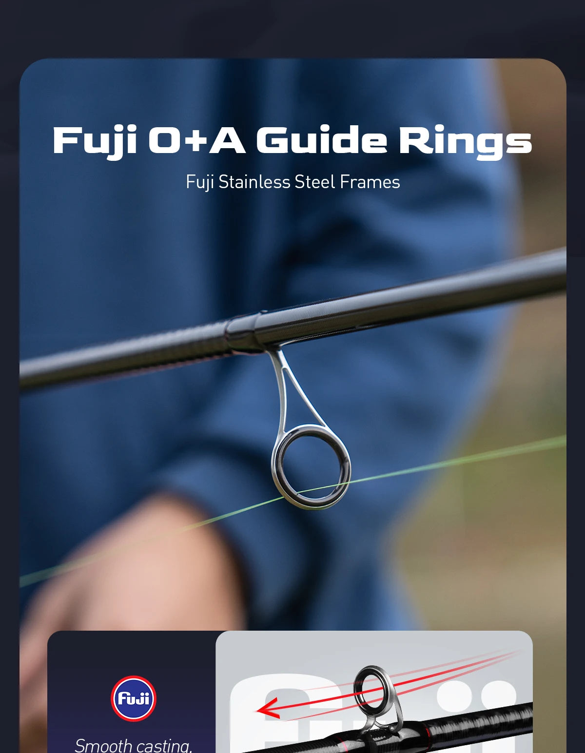 HANDING Magic L Angelrute 1,98-2,44m - Carbon Spinn & Casting Rute für Barsch