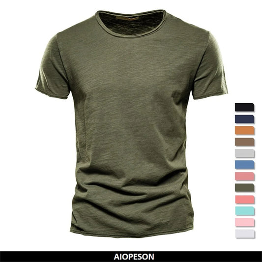 AIOPESON T-Shirt Casual Leicht - 100% Baumwolle Kurzarm