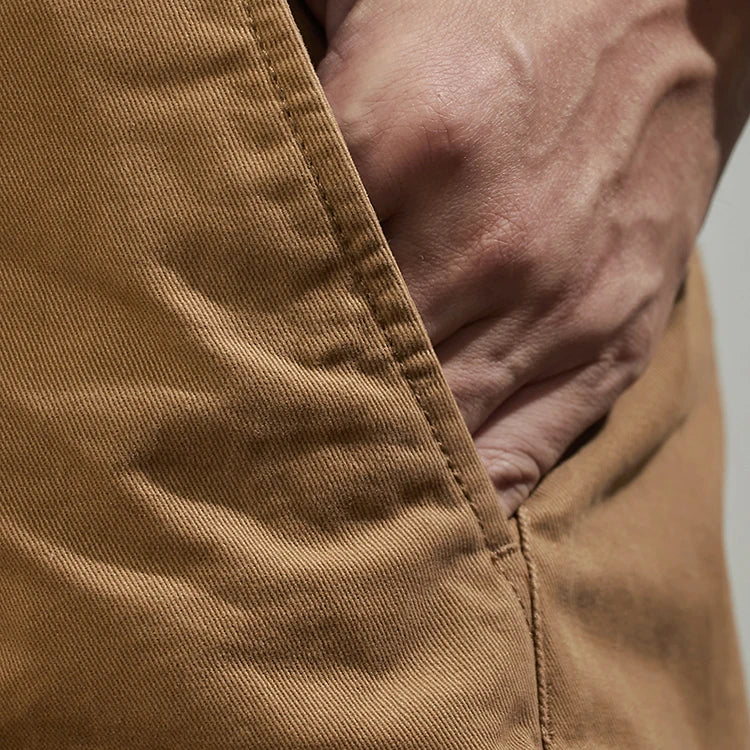 Baggy tapered casual pants cotton autumn and winter weight trousers men's overalls