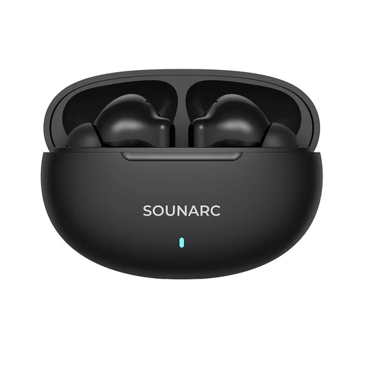 Căști Bluetooth 2025: SOUNARC Q1 Earbuds 5.3 - 28h de redare Colecția Crystal Clear Smart Touch