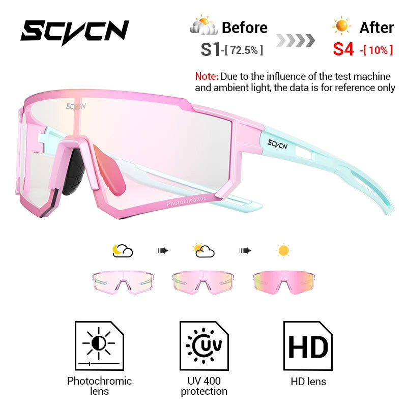 SCVCN S1412 Photochrome Sonnenbrille - 145mm/55mm PC