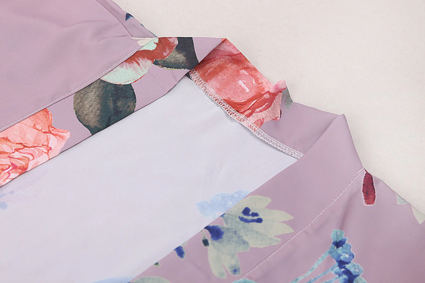 Kimono de plajă 2025 - Costum de baie pentru femei cu imprimeu de păun - Rochie înfășurată cu centură, costum de baie la malul mării