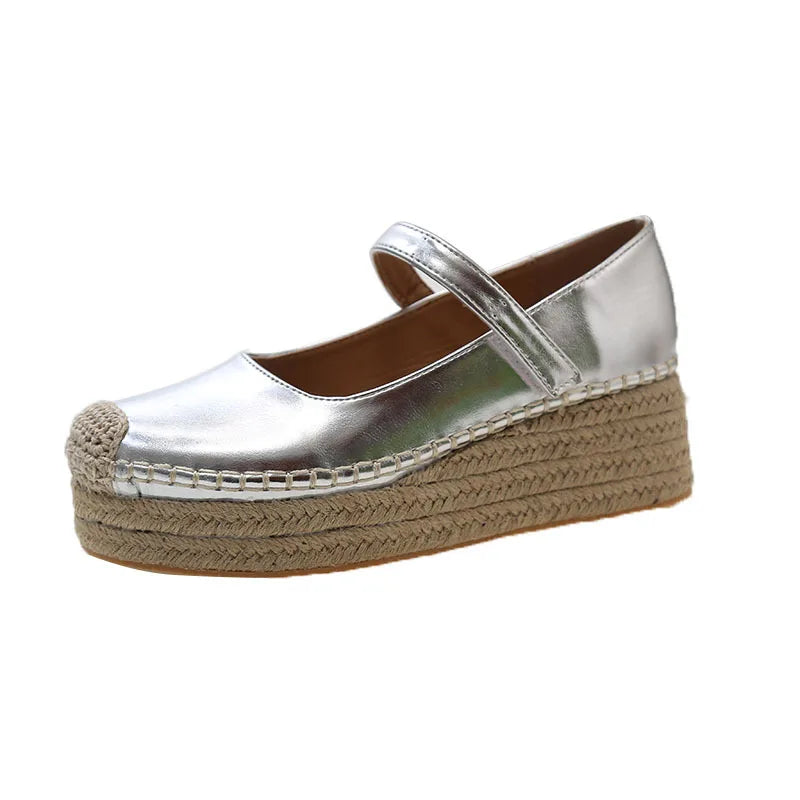 High Heels Women Shoes New Weave Wedges Platform Dress Party Shoes 2025 Spring Women's Rome Sandals Pumps Female Zapatillas