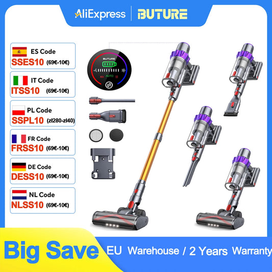 BUTURE VC80 500W 48Kpa Suction Power Handheld Cordless Wireless Vacuum Cleaner for Home Appliance 1.5L Dust Cup RemovableBattery
