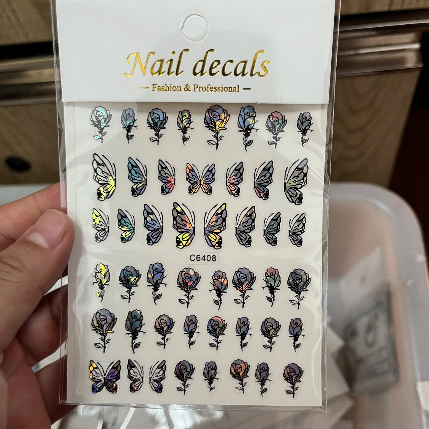 Fluturi Holo Y2K MAFANAILS - 12 Autoadezive