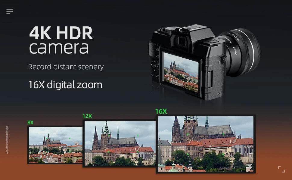 NBD Digital Camera 48MP 4K Video Camera 3.0 Inch Flip Screen Camcorder Vlogging Camera  and 16X Digital Zoom Photography Camera