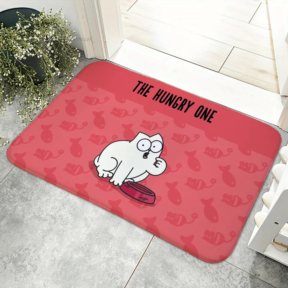 Cartoon Simon Cute C-Cat Floor Mat Doormats Home Carpet Foot Bathroom Absorbent Anti-Slip Home Decor