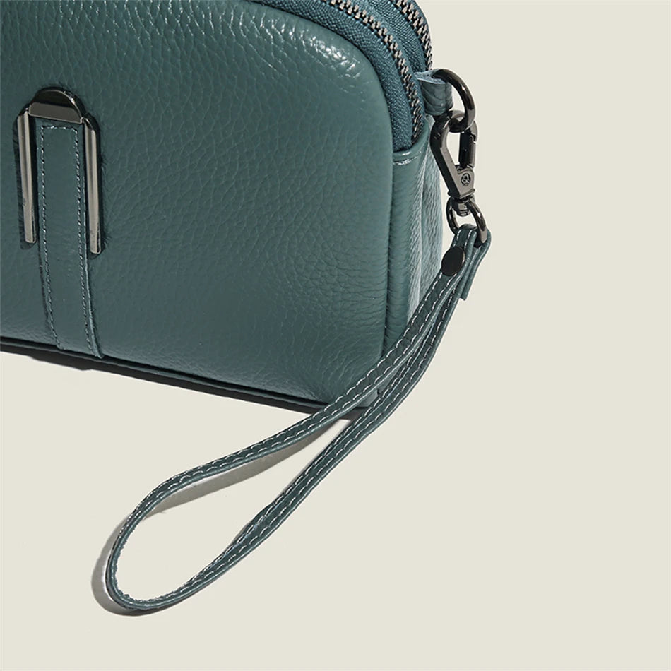 Echtes Leder Tasche Luxus Frauen Crossbody Tasche Für Frau Weiblich Einfarbig Clutch Handy Taschen Schultertasche Messenger Tasche Sac