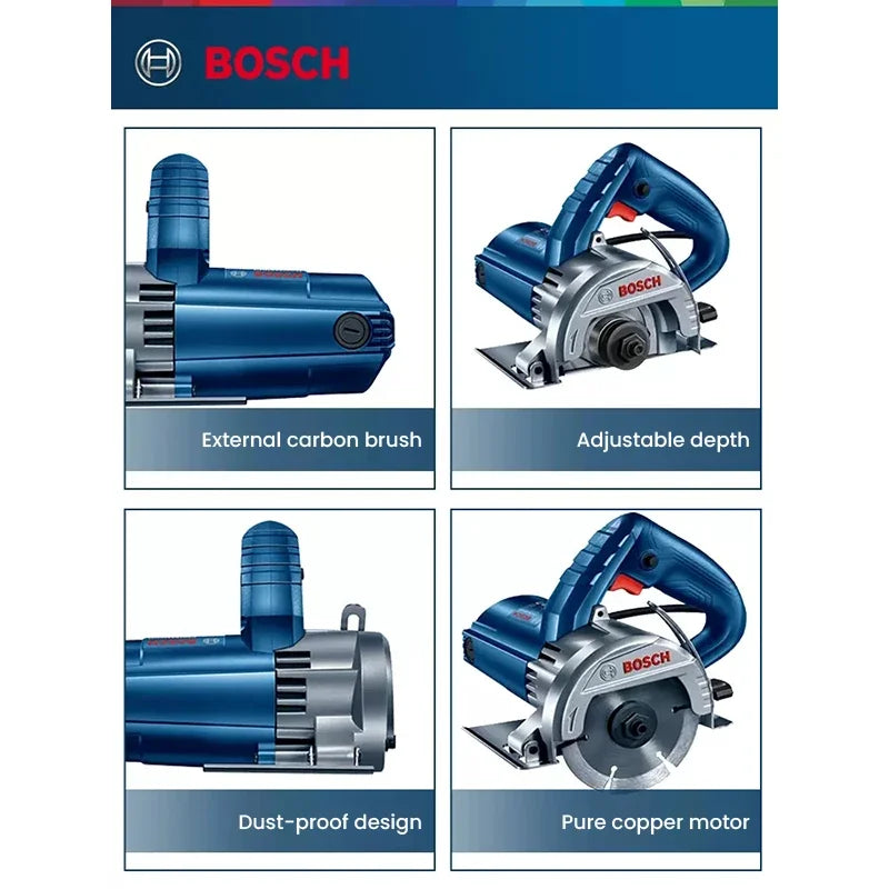 Bosch GDM 13-34 Electric Circular Saw 110mm Tile Stone Marble Granite Cutting Machine 2.8Kg 1300W Portable Discs Saw Power Tool