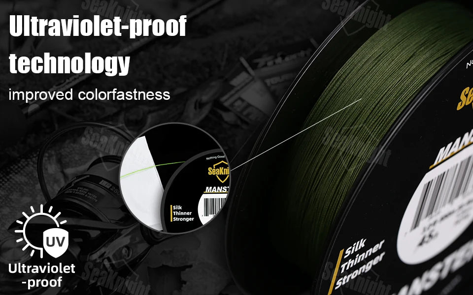 SeaKnight Brand W8 II Series Fishing Line 8 Strands 500m 300m anti-UV anti-saltwater Coating, Multifilament PE Line Braided Wire