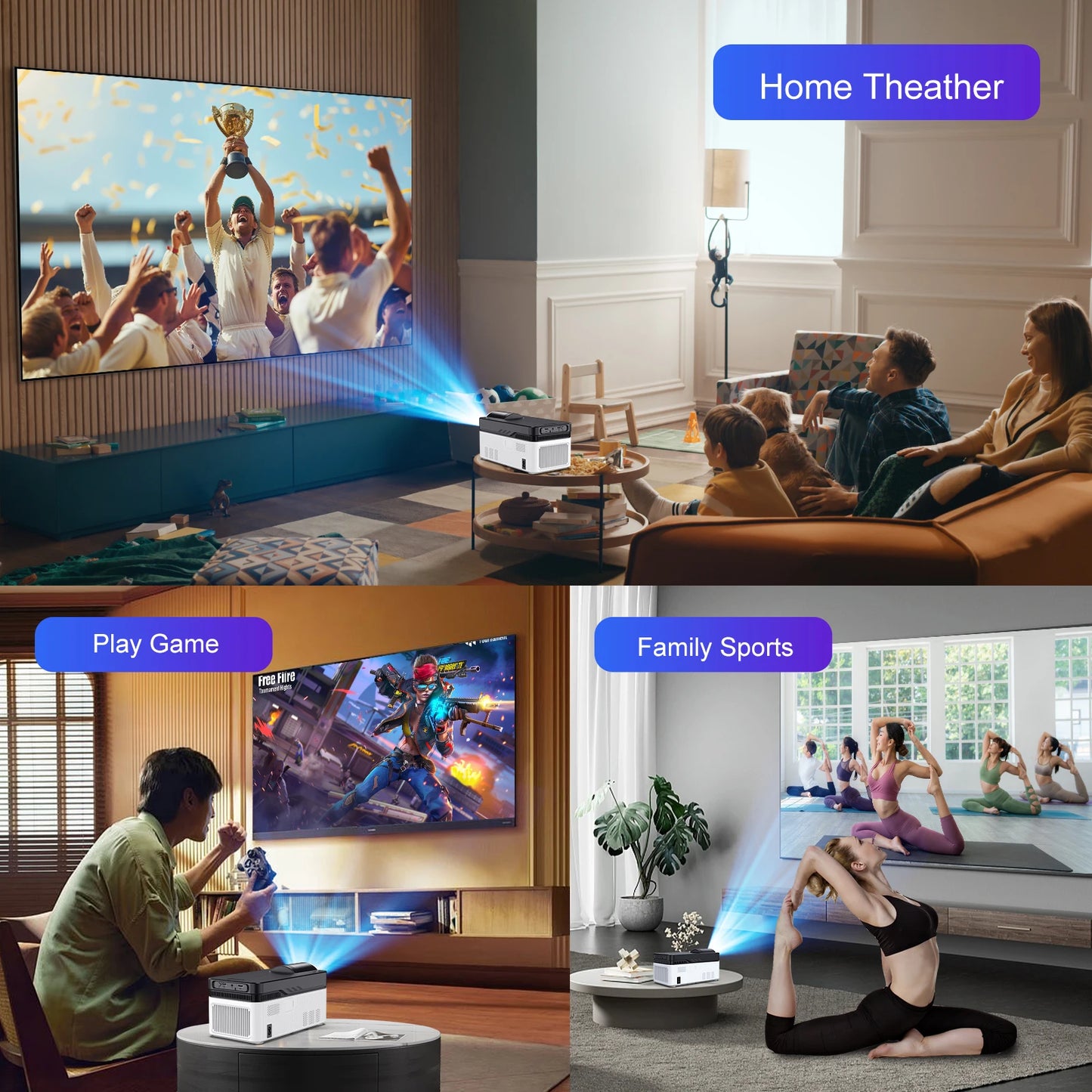 Magcubic Ultra Short Throw HY450 Projektor Mit Auto Offset 8K 4K 1080P 900ANSI BT5.4 Elektronisch Focus WiFi6 AllwinnerH716 Voice