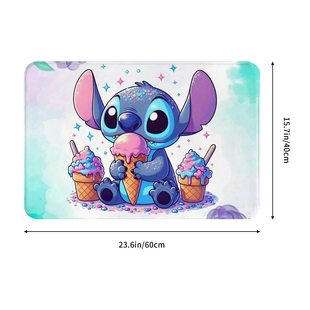 Custom Cartoon Stitch Floor Door Kitchen Bathroom Mat Anti-Slip Outdoor Doormat Bedroom Balcony Entrance Rug Carpet Footpad