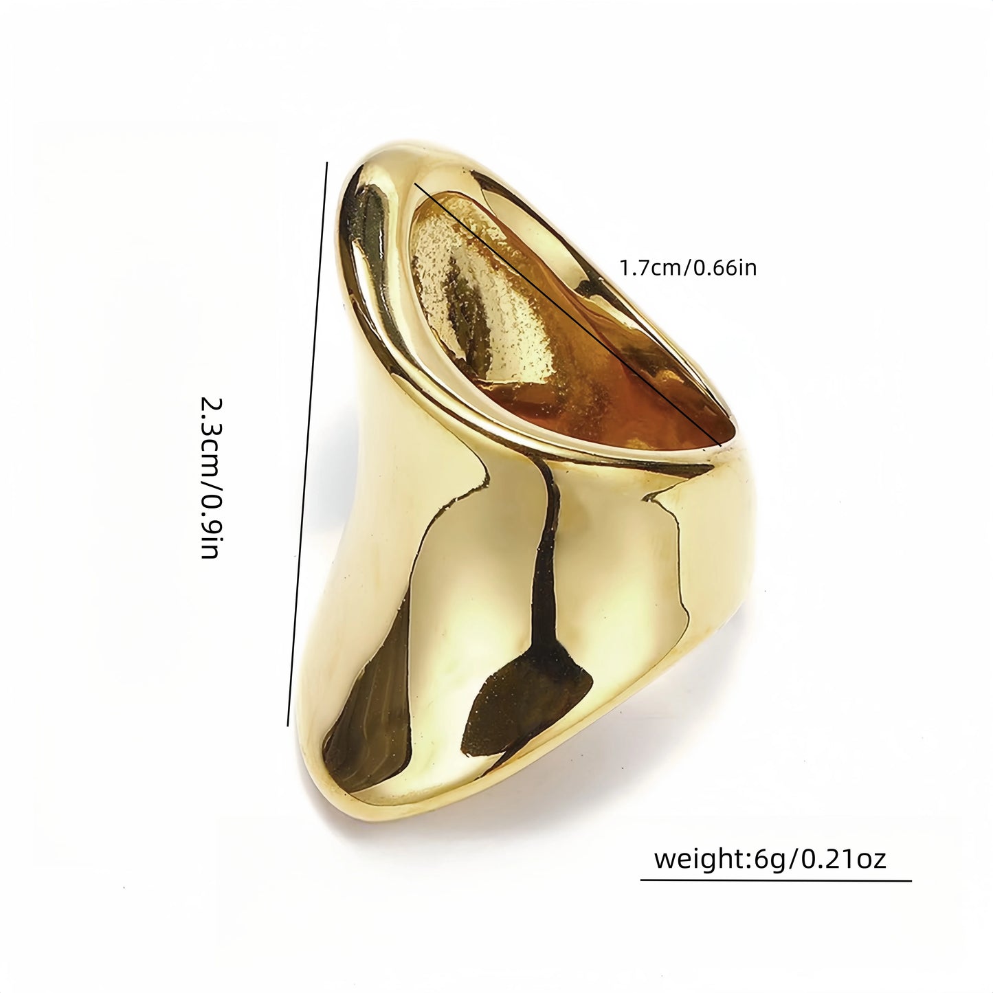 Zhejiang J020050 Geometrischer Ring - Offen 3 Stk, Zink