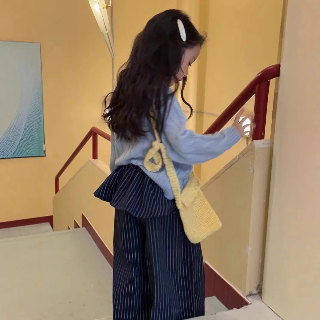 Luna Kids Liebe Knopf Strickjacke - dünn Unisex 3-12J