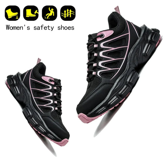 Fashion Safety Shoes Women Work Sneakers structured Shoes pneumatic-Proof Protective Shoes Work Boots Steel Toe Shoes - Golden Bridge Store