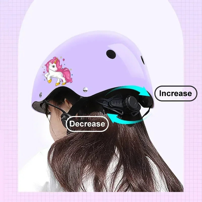 Children's Bicycle Helmet Skateboard Scooter Balance Bike Riding Protective Gear Lady's Motorcycle Helmet Adjustable