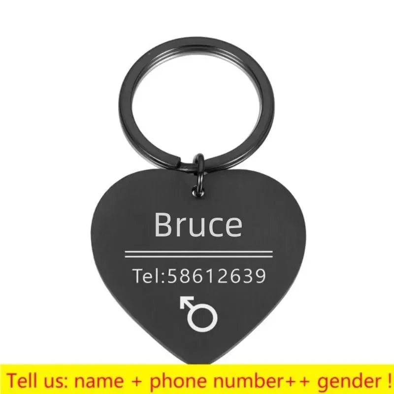 COOYOMOO Personalisierte Gravierte Katze Hund 2025: Haustier ID Tag Anti-Verlust Halsband Anhänger - Gravur Name Welpen Katzen Edelstahl Silber Gold Roségold - Golden Bridge Store