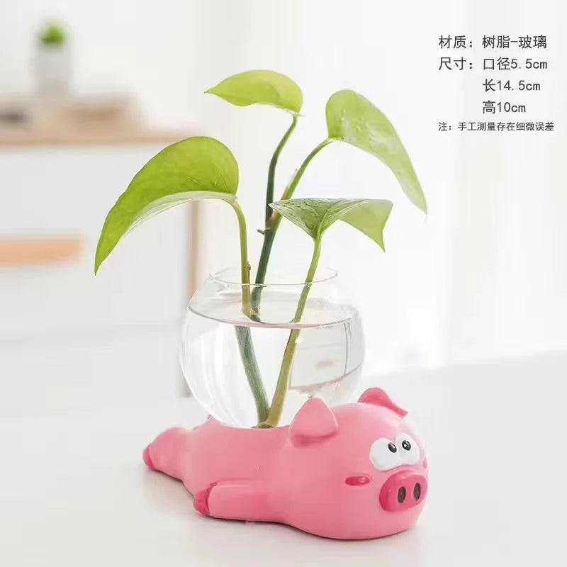 Creative Hydroponic Plant Vase Glass Transparent Container Dish Water Planting Flower Pot Living Room Decoration Decoration