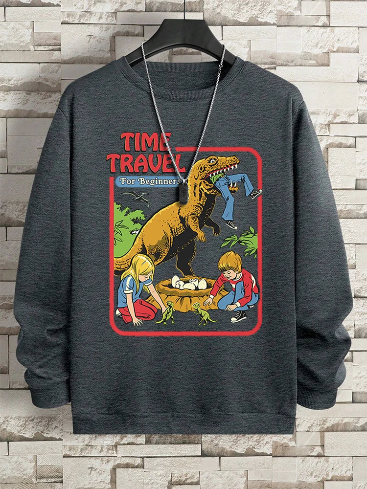 Teekossc Sweatshirt Harajuku Druck-M L, Polyester, O-Kragen