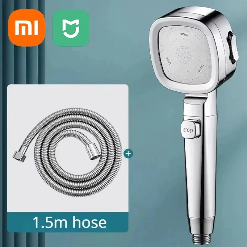 Xiaomi 3-modes Shower Booster Showerhead Powerful Booster Adjustable Shower Head Bathroom Water Head Rain Home Shower Set