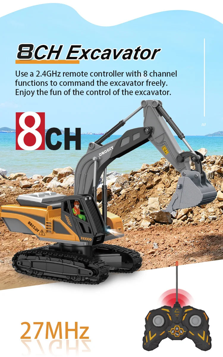 RC Car Children Toys Remote Control Car Toys For Boys Radio Control Excavator Dump Truck Bulldozer Electric car Kids Toys Gift