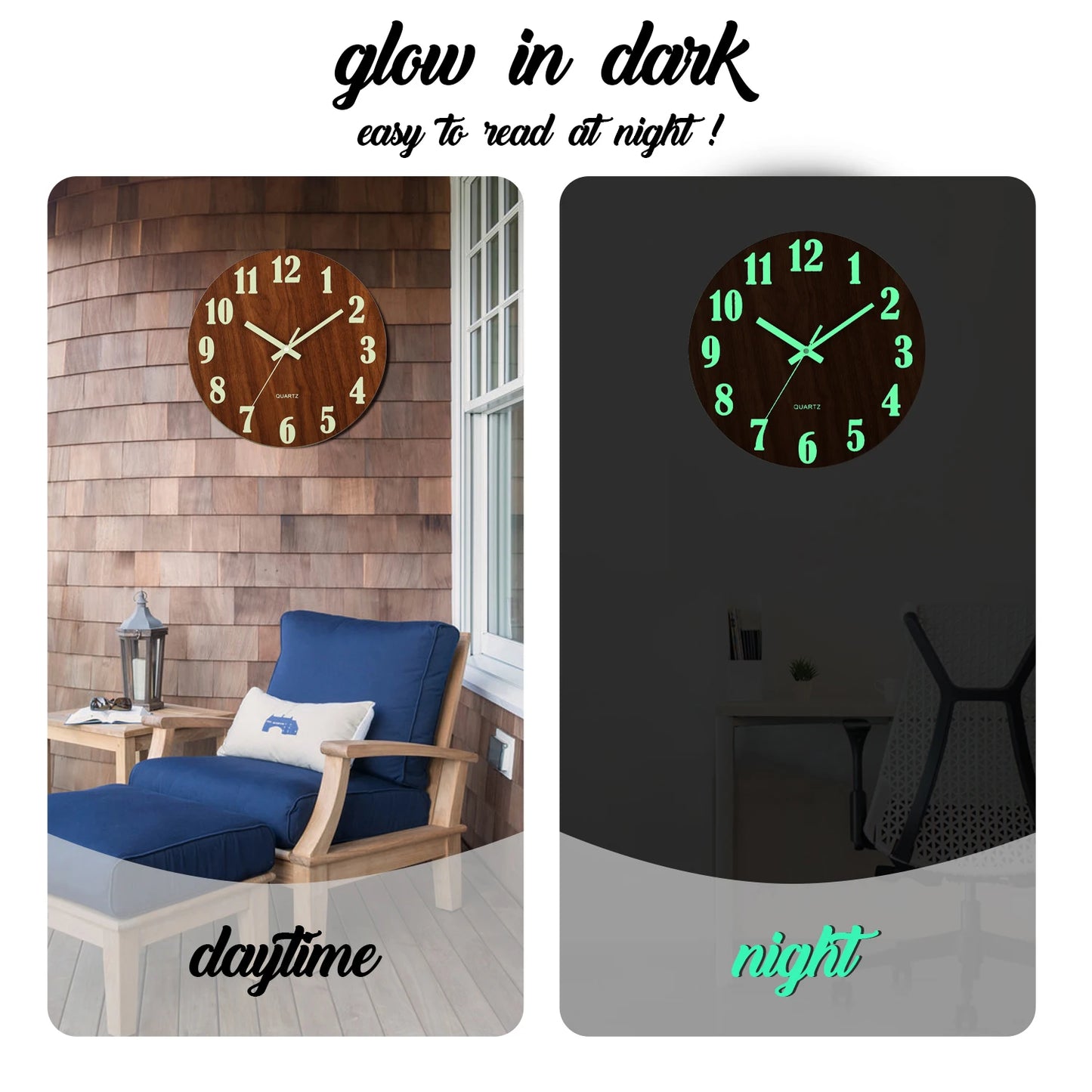 Choice YG001-003 Leuchtend Nachtlicht - 30cm Holz Quarz